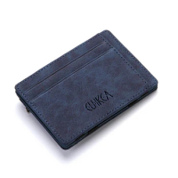 New Men Card Wallets Simple Coin Pocket Mini Slim Zipper Male Wallet High Quality Magic Design Mens Purse Card Clips