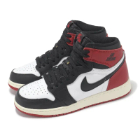 【NIKE 耐吉】休閒鞋 Air Jordan 1 Retro High OG GS 大童 女鞋 Black Toe(FD1437-106)