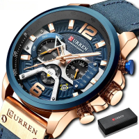 Đồng Hồ Nam, Curren, Chronograph, Không Thấm Nước, Thời Trang, Phong Cách Thể Thao, Chuyển Động Thạc