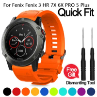 Quick Release Strap For Garmin Fenix 5X 6X 7X 3 HR Sapphire Descent Mk1 26mm Easy Fit For Garmin Sports Smar watches Wrist bands