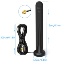 1Pc GSM 5G Small Sucker Antenna Outdoor Omni Aerial Gain 5DBi 600-6000MHz TS9 CRC9 Waterproof Magnetic Antenna for Wifi Router