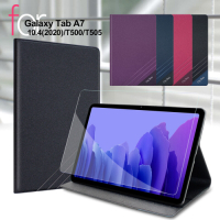 CITY BOSS for 三星 Samsung Galaxy Tab A7 10.4 (2020)T500 T505 運動雙搭隱扣皮套+玻璃組合