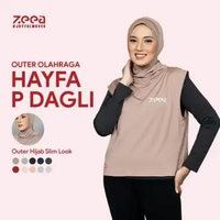 Zeea Outer Sport Hijab Panjang Polos Kerudung Sport Olahraga Dagli hitam