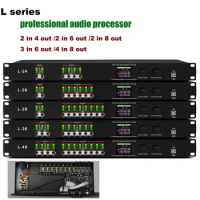 Paulkitson L Series 4In 8Out 32Bit DSP Processor Digital Professional Procesador Karaoke Equipment Performance Speaker Effect