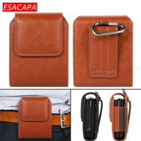 Belt Case Flip Leather Waist Bag For Samsung Galaxy Z Flip 5 Z Flip 4 5G Motorola Razr 40 Ultra 5G Belt Clip Phone Cover Holster