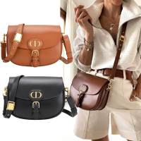 DIOR 迪奧 Bobby 中型 小牛皮翻蓋斜背馬鞍包-2色可選