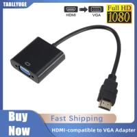 HD 1080P HDMI-compatible to VGA Adapter Digital Analog HDMI-compatible Male To VGA Famale Cable Converter For PC Laptop Tablet