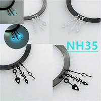 for NH35 Watch Hands Modified Watch Needles Ice Blue Luminous Needle Diving Watch Pointers for NH36 4R35 4R36 Movement NEW DIY