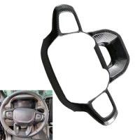 Carbon Fiber Car Steering Wheel Decoration Cover Trim Sticker for Ford Ranger P703 2023 2024