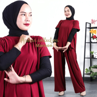 Andien collection- Almira setelan wanita Celana Kulot+atasan  Size Xxl cocok digunakan sehari-hari b