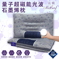【FlowerButterf 法蝶】科技美學量子超磁能光波石墨烯能量枕(枕頭/透氣枕/護頸枕/能量枕)