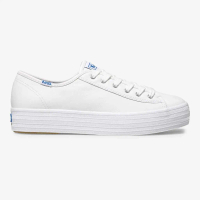 Keds รุ่น Triple Kick Leather รองเท้าผ้าใบหนัง  สี White - WH57310