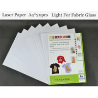 (A4*20pcs) Color Laser Heat Transfer Printing Paper Warm Peel Laser Printer Light Color Thermal Papel Transfer For Glass TL-150H