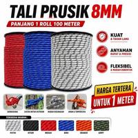 tali karmantel paracord prusik tali tandu pramuka 8mm HITAM