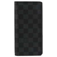 【Louis Vuitton 路易威登】LV N62665 Brazza 黑棋盤格紋拼接多卡雙折零錢長夾(現貨)