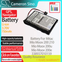 CameronSino Battery for Mitac Mio Moov 200 Mio Moov 200u Mio Moov 210 Mio Moov 200e fits Mitac 780914QN GPS,Navigator battery