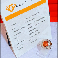 Cincin Batu Natural Hessonite Garnet