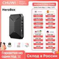 CHUWI Herobox Mini Gaming PC 8GB RAM 256G SSD Intel N100 Quad Core Windows 11 Wifi 6 Bluetooth 5.2 Wtih HD Port VGA 3.5mm Port