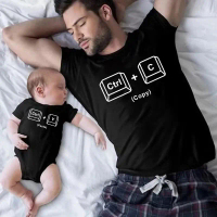 Áo Sơ Mi Phù Hợp Với Gia Đình, Sao Chép Và Dán, Hàng Mới Về, Nhìn Giống Như Áo Phông Của Cha Và Bé I
