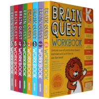 8PCS/Set Brain Quest Workbook Grade Pre-K-1-6 American Kindergarten Primary School English Textbook Exercises