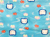【震撼精品百貨】Hello Kitty 凱蒂貓~日本三麗鷗SANRIO KITTY日本正版布料110X100CM-和風布金魚*09974