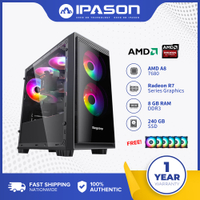 Ipason 1 Year Local Warranty AMD A8 9600 4 Core 3.1Ghz Gaming PC 8G DDR4 500G HDD Radeon R7 Graphics