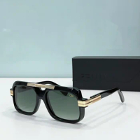 Newest Brand Women Men Sunglasses Acetate Frame Gradient Green Lenses Driving Anti-Glare For Unisex Eyeglasses CAZAL MOD663