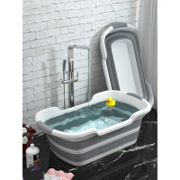 COD Baby Shower Baby Bath Tubs Folding Bath Tub Tab Mandi Bayi