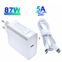 87W 20V 4.25A USB C PD Charger Adapter for Wacom MobileStudio Pro 65W for MacBook Pro Air ThinkPad/HP/ASUS/Samsung/Lenovo Laptop
