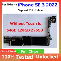 For iPhone SE 3 2022 Motherboard Support Update Logic Board Clean iCloud 64 128 256GB Original Unlocked Mainboard Full Function
