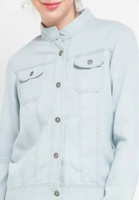 Denim Jacket Wanita Branded Soft Jeans Jacket LIGHTBLUE S