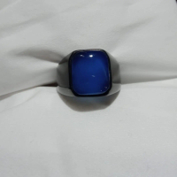 cincin pria Batu akik blue spirtus