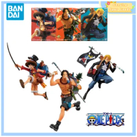 Genuine Bandai ONE PIECE Luffy Ace Sabo Three Brothers Running Anime Action Model Figure Collectible Gift for Toys Hobbies Kids