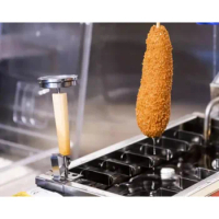 snack food machine cheese hot dog frying maker kitchen corn hot dog deep fryer machine