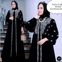 Zuca Shop Rabbania Maxi Dress Kondangan Model Terbaru Elegant Kekinian Dress Ceruty Babydoll