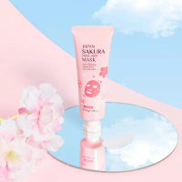 50g masker tarik sakura, membersihkan liang pori, ekstrak avocado, niacinamide, menambah kelembapan,