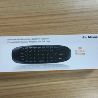 10pc/Lots DHL Free C120 Air Mouse 2.4GHz Wireless Keyboard 6 Axes Gyroscope for Android TV Box