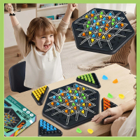 [พร้อมส่ง] Triangle Chain Chess Game, 72 Pieces, for 1-4 People, Collectible, Creative Toy. Remended