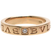 BVLGARI 經典B.zero1系列18K金鑽石鑲飾戒指(金色)