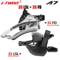LTWOO A7 3 Speed Trigger Shifter Lever 3S Front Derailleur Low Clamp Ring Switches Groupset Mountain Bicycle Repair Parts