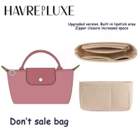 HAVREDELUXE Purse Felt Organizer For Longchamp Mini Bag Liner Dupont Paper Bag Insert Storage Bag In Bag