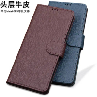 Hot Sales Luxury Genuine Leather Flip Phone Case For Huawei Mate 60 Mate60 Rs Leather Half Pack Phone Cover Procases Shockproof