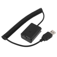 Q81F USB to NP-FW50 Dummy Battery Eliminator Power Supply Spring Cable for -Sony A7 A7RII A6500 A6400 A6300 A6100 A6000 Camera