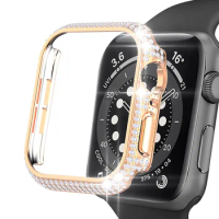 Luxury Rhinestone Diamond Protective Cover for iWatch Series 6 5 4 40mm 44mm Women Jewelry Case for Apple Watch 6 SE 3 42mm 38mm