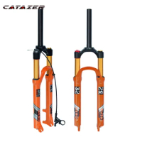 Catazer MTB Air Suspension Fork Bicycle Plug Stroke 100-120MM 1720g 32MM 26 27.5 29 Inch Mtb Fork Mountain Bike Fork