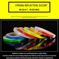 Motorcycle Wheels Reflect Fluorescent MTB Bike Reflective Sticker Strip Tape For Cycling Warning Safety Motorbike Wheel Decor