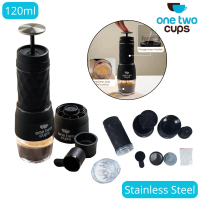 Hand Press Mini Espresso One Two Cups Coffee Maker 20 Bar Alat Press Kopi 3in1 120ml Portable