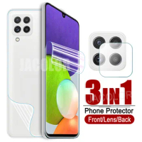 3 IN1 Hydrogel Film For Samsung Galaxy A22 A52 A52s 4G 5G Back Screen Protector Sansung Galaxi A 52 S 52S 22 5 4 GCamera Glass