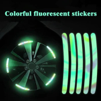 The New Luminous Car Wheel Hub Sticker High Reflective Stripe Tape for Motorcycle Bicycle Night Driving Safety Sticke Cover