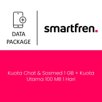 Paket Mobile Data Smartfren - Kuota Chat & Sosmed 1 GB + Kuota Utama 100 MB 1 Hari